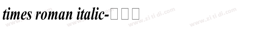 times roman italic字体转换